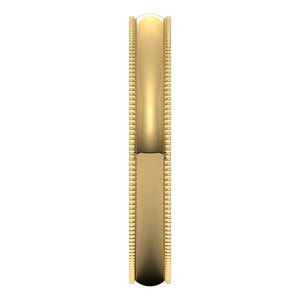 Lightweight Milgrain Comfort-Fit Half Round Band
