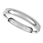 Lightweight Milgrain Comfort-Fit Half Round Band