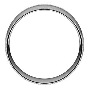 Lightweight Milgrain Comfort-Fit Half Round Band