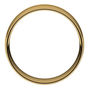 Lightweight Milgrain Comfort-Fit Half Round Band