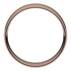 Lightweight Milgrain Comfort-Fit Half Round Band