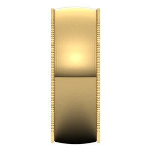 Lightweight Milgrain Comfort-Fit Half Round Band