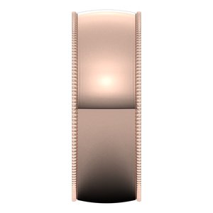 Lightweight Milgrain Comfort-Fit Half Round Band