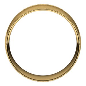 Lightweight Milgrain Comfort-Fit Half Round Band