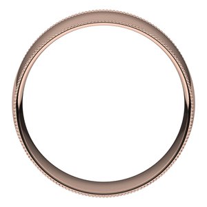 Lightweight Milgrain Comfort-Fit Half Round Band