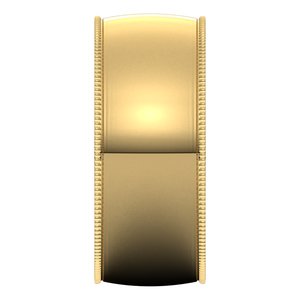 Lightweight Milgrain Comfort-Fit Half Round Band