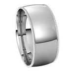 Lightweight Milgrain Comfort-Fit Half Round Band
