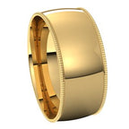 Lightweight Milgrain Comfort-Fit Half Round Band