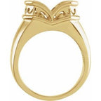 Pierced Bezel-Set Ring