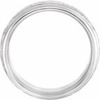 Milgrain Edge Comfort-Fit Half Round Band with Hammer Finish