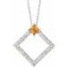 Accented Geometric Necklace or Pendant