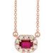 French-Set Halo-Style Necklace or Center