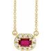 French-Set Halo-Style Necklace or Center
