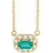 French-Set Halo-Style Necklace or Center