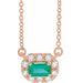 French-Set Halo-Style Necklace or Center