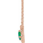 French-Set Halo-Style Necklace or Center