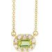 French-Set Halo-Style Necklace or Center
