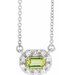 French-Set Halo-Style Necklace or Center