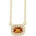 French-Set Halo-Style Necklace or Center