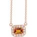 French-Set Halo-Style Necklace or Center