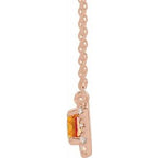 French-Set Halo-Style Necklace or Center