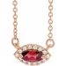 French-Set Halo-Style Necklace or Center