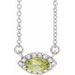 French-Set Halo-Style Necklace or Center