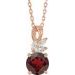 Accented Floral Necklace or Pendant
