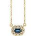 French-Set Halo-Style Necklace or Center