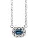 French-Set Halo-Style Necklace or Center