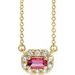 French-Set Halo-Style Necklace or Center