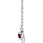French-Set Halo-Style Necklace or Center