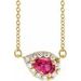 French-Set Halo-Style Necklace or Center