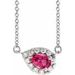 French-Set Halo-Style Necklace or Center
