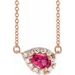 French-Set Halo-Style Necklace or Center