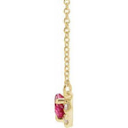 French-Set Halo-Style Necklace or Center