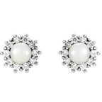 Halo-Style Pearl Earrings
