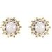Halo-Style Pearl Earrings