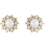 Halo-Style Pearl Earrings