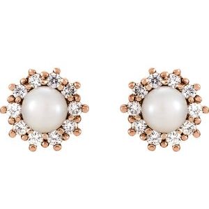 Halo-Style Pearl Earrings