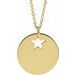 Engravable Pierced Heart or Star Necklace or Pendant