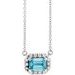 French-Set Halo-Style Necklace or Center