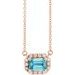 French-Set Halo-Style Necklace or Center
