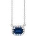 French-Set Halo-Style Necklace or Center