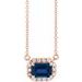 French-Set Halo-Style Necklace or Center