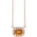 French-Set Halo-Style Necklace or Center