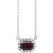 French-Set Halo-Style Necklace or Center