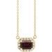 French-Set Halo-Style Necklace or Center