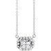 French-Set Halo-Style Necklace or Center
