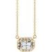 French-Set Halo-Style Necklace or Center